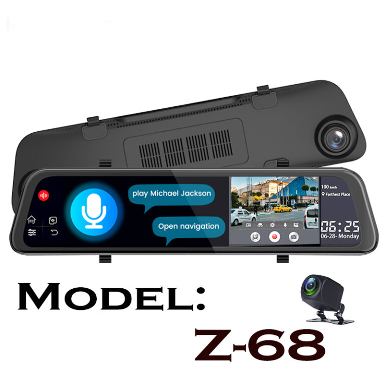 آینه دو دوربین  هوشمند اندروید سیمکارت خور 11.6 اینچ DVR مدل  Z68